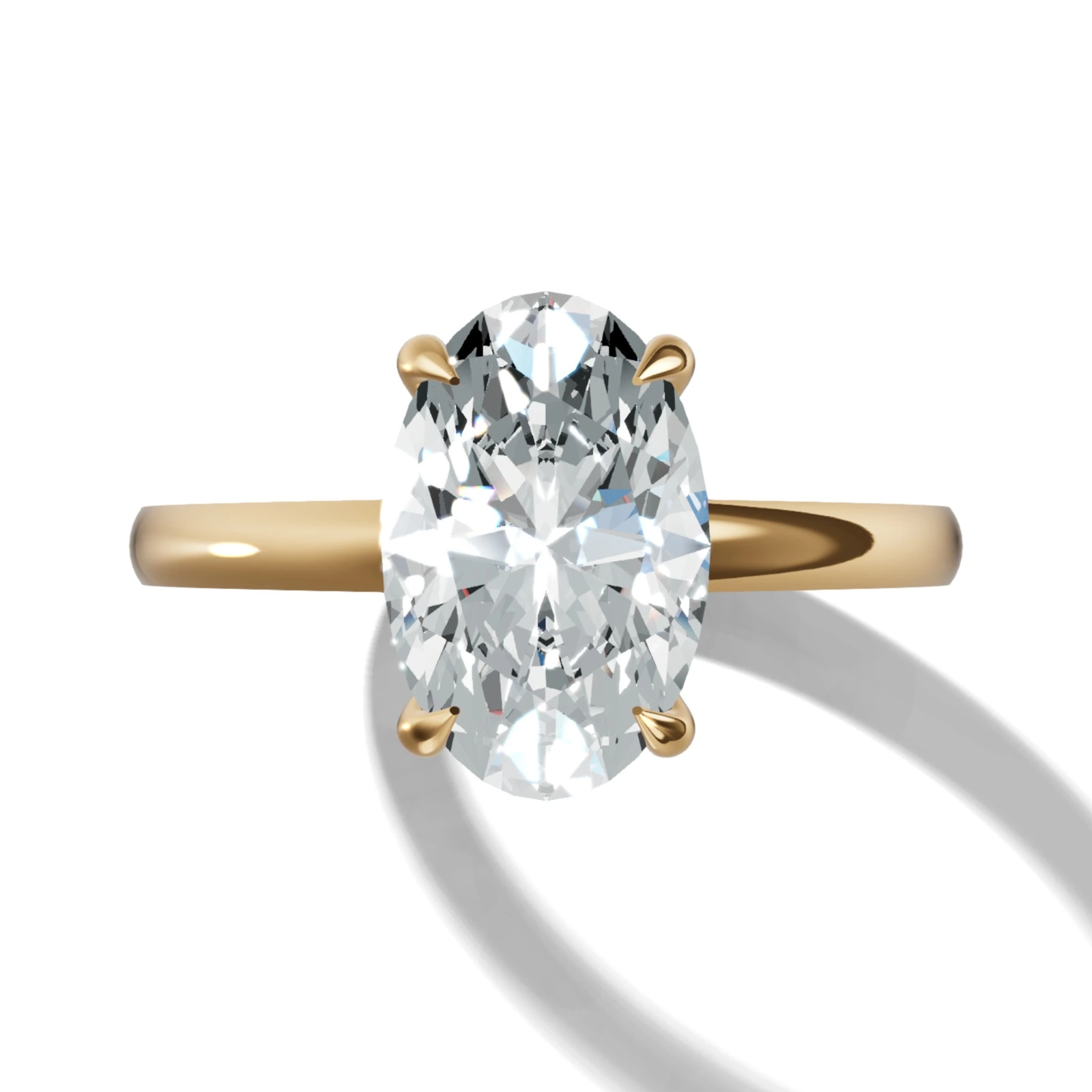 The Rosetta 1.50 Carat Oval Solitaire Diamond Ring (RLR16434) Angle 2