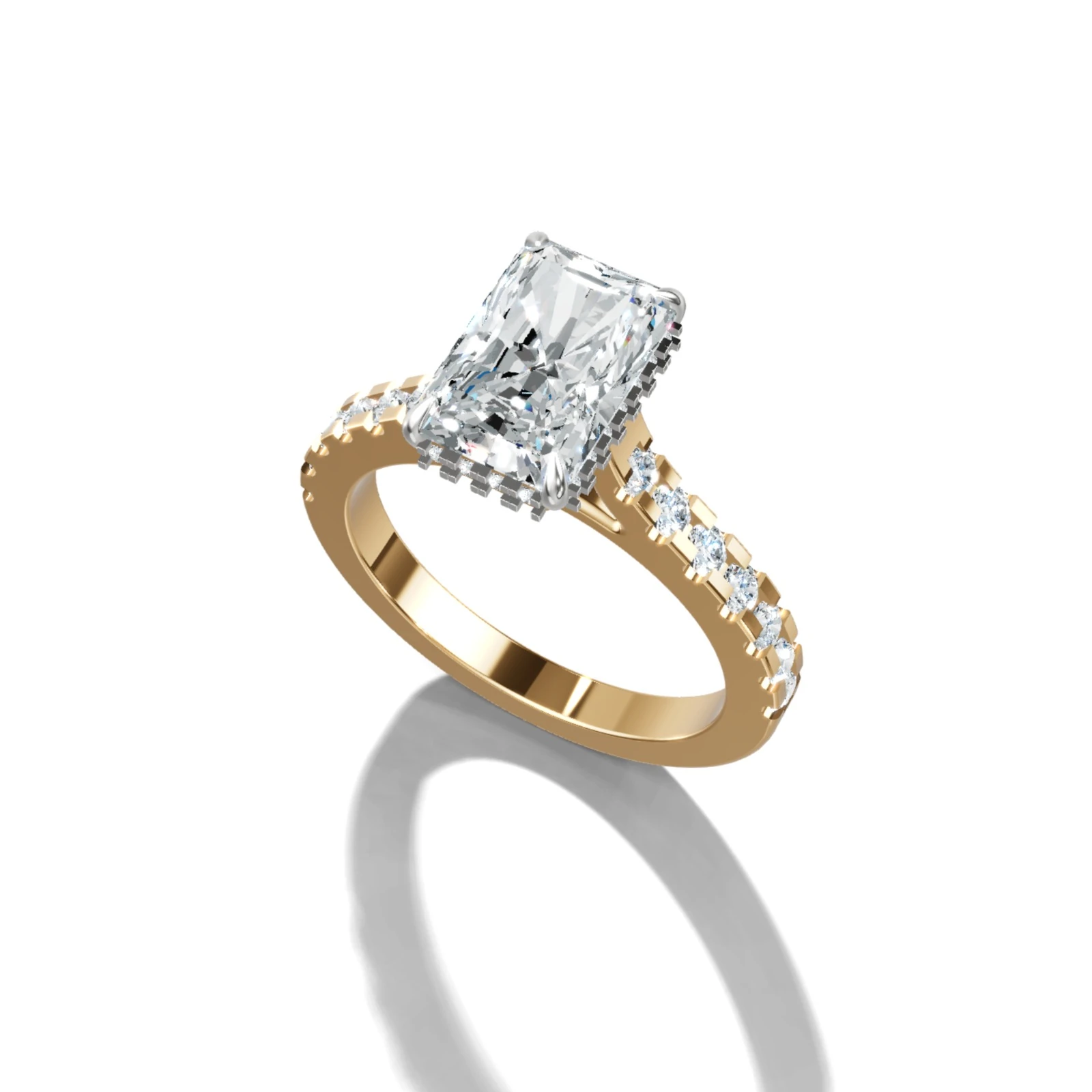 The Rosetta 3.19 Carat Radiant Solitaire Diamond Ring (RLR16815)