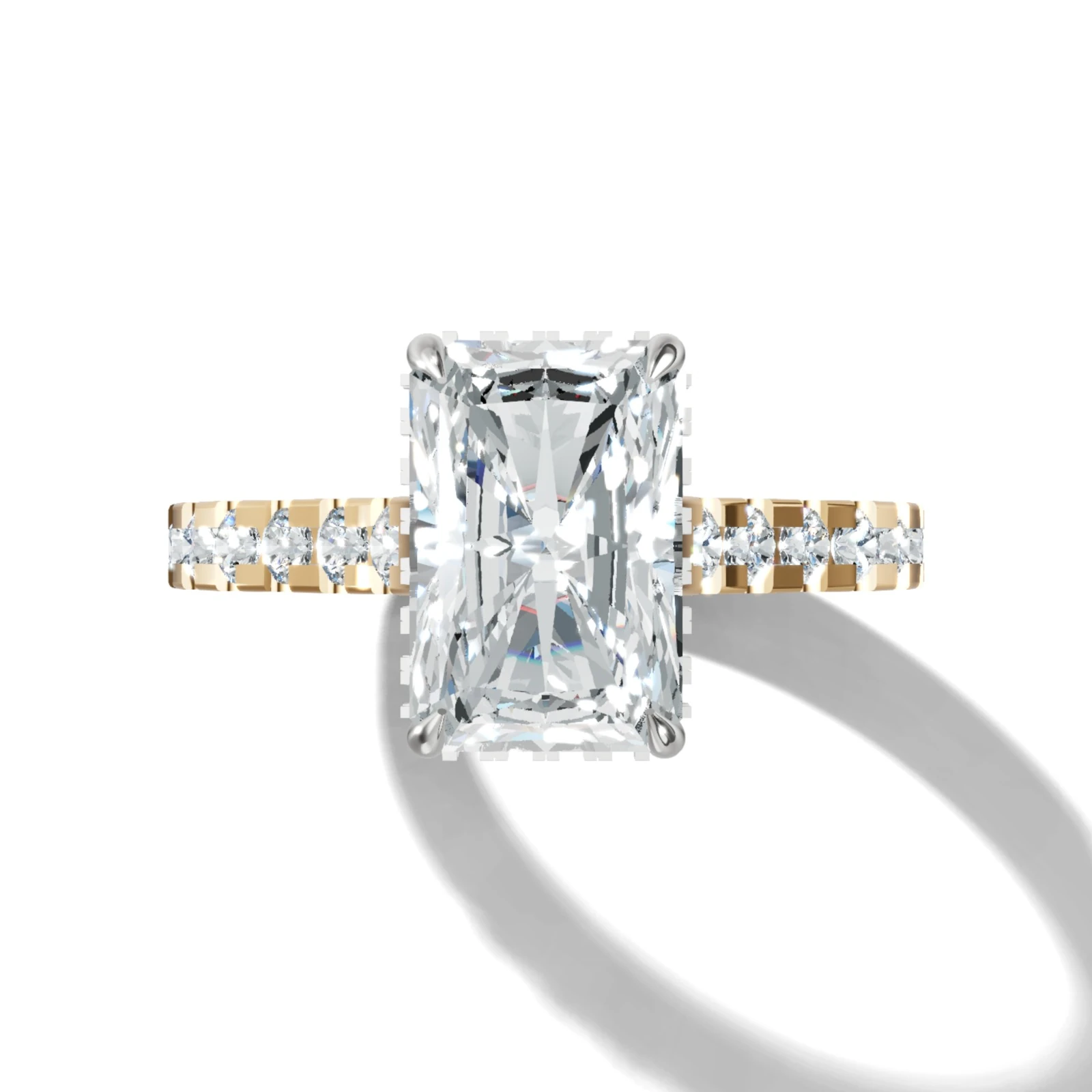 The Rosetta 3.19 Carat Radiant Solitaire Diamond Ring (RLR16815)
