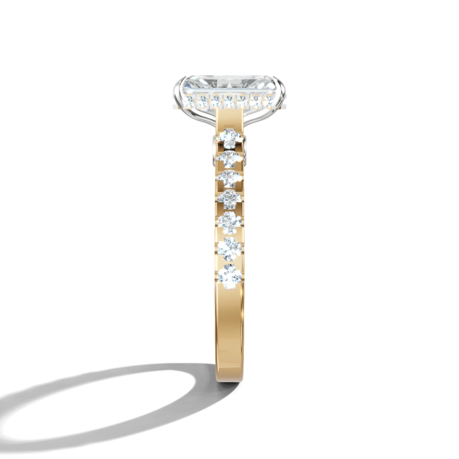 The Rosetta 3.19 Carat Radiant Solitaire Diamond Ring (RLR16815) Angle 3